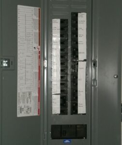 Picture of a new electrical panel.