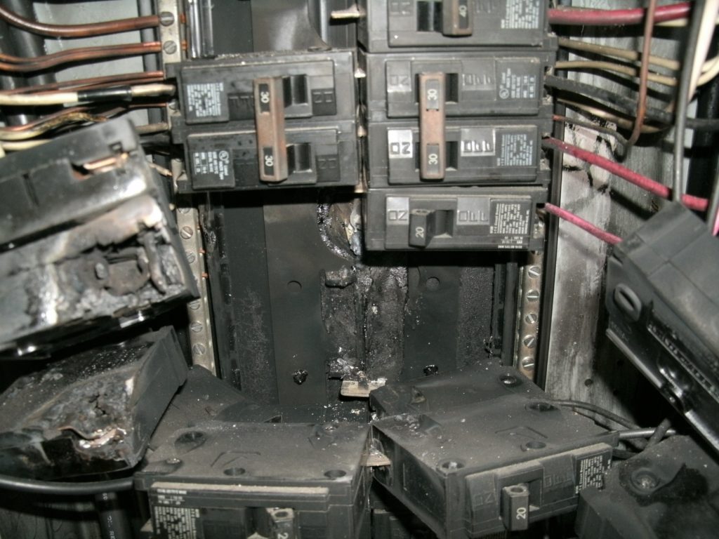 Burnt Main Electrical Panel