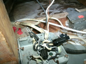 Wiring problem in attic